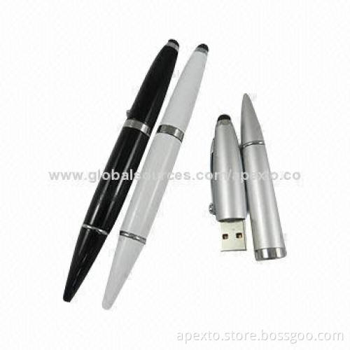 Pen-shaped USB Sticks, 512MB to 32GB Capacity, with Attractive Colors and Used for Gifts